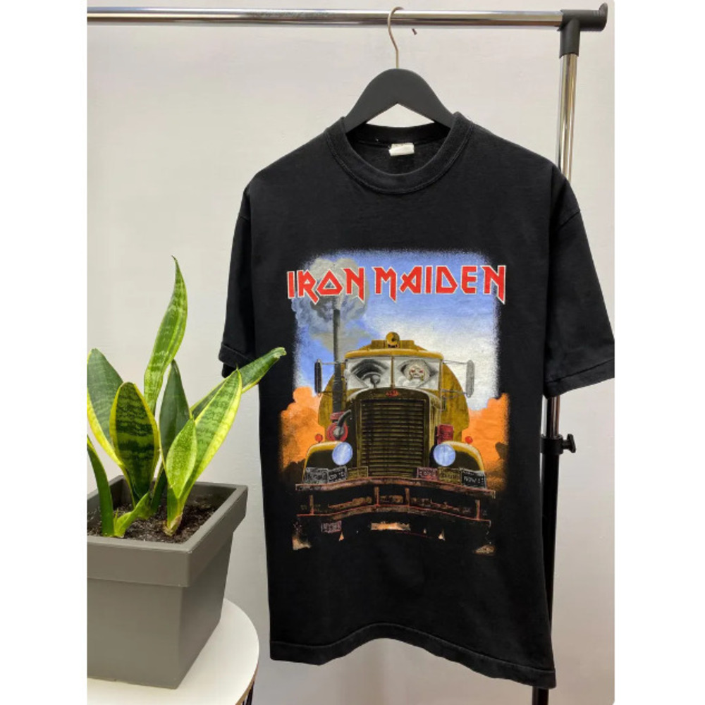 1993 Vintage Iron Maiden Real Live Tour Trucker T-Shirt